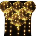 thumbnail image 1 of 6 unidades de globos brillantes, globos de helio transparentes de burbuja blanca cálida, luces de hadas compatibles con decoración navideña para fiesta de bodas de cumpleaños Afortunado Sencillez, 1 of 5