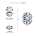 thumbnail image 6 of Sterling Silver Blue Lace Agate 3-Stone Ring, Sizes 5 to 11, 6 of 9