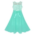 thumbnail image 3 of Girls Dress Turquoise Chiffon Bridesmaid Dance Ball Maxi Gown 10, 3 of 7