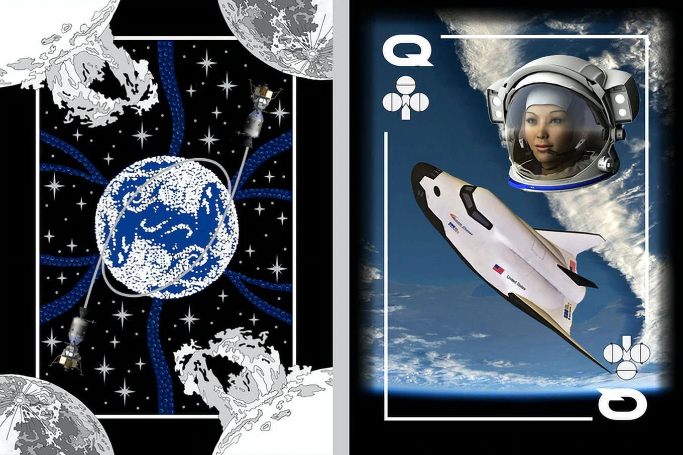 Cosmic Exploration Blue Playing Cards (Space-X) by Jon Ramer & Nick Stevens