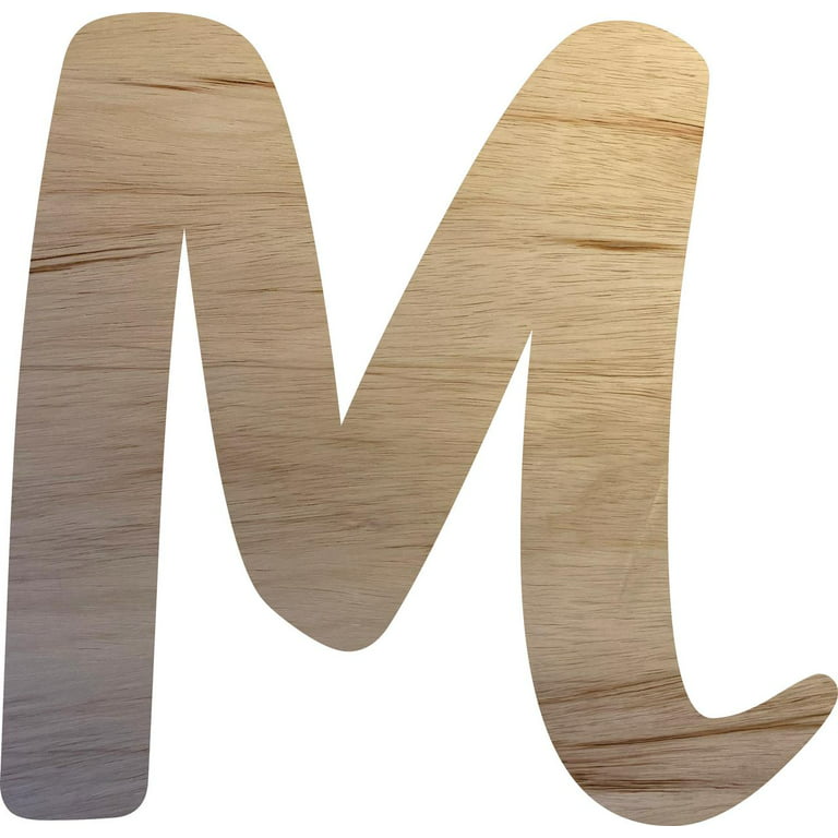 Wooden Letters M Large Wooden Letters 12 inch Unfinished Wood Letters for Wall Decor Crafts Blank Big Alphabet Board Painting Hanging Home Baby