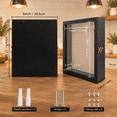 Rustic Black 8x10 Wood Shadow Box Frame Display Case with Liner and ...