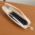 thumbnail image 3 of Small Clear Pencil Case, PU Leather Travel Pouch, Makeup Brush Bag, Transparent Waterproof Organizer with Zipper for Women Home & Office Storage, 3 of 5