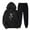 Black, variant on USSUMA Womens Sweat Suit Hoodies Woman Long Sleeved Pullover Sweatpant Outfits Pocket Drawstring Print Tracksuit Elastic Waist Casual Jogger Sets Oversized Weekend Fall Suit