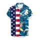 thumbnail image 2 of Camisas hawaianas divertidas para hombre, camisas con botones y estampado 3D del Día de la Independencia, camisas de manga corta para vacaciones tropicales, camisas hawaianas para playa, 2 of 5