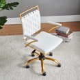 LUXMOD Home Office Desk Chair Task Chair with Armrest Adjustable Swivel