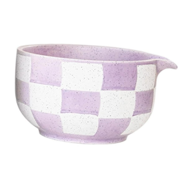 Cuenco japonés para té matcha con pico, elegante para mezclar, accesorios tradicionales Púrpura