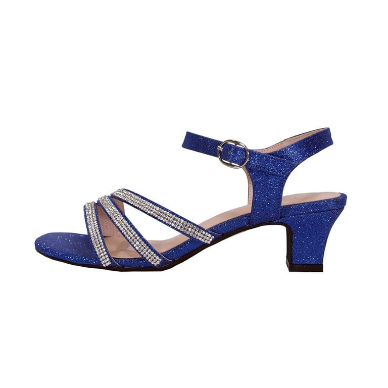 サンダル・ミュール ^MACMOC^ Jenna Ribbon Ankle Tide Sandals 2 Colors 15cm Zena FLORAL Jenna 2 Women's Wide Width Heeled Dress Sandals BLUE