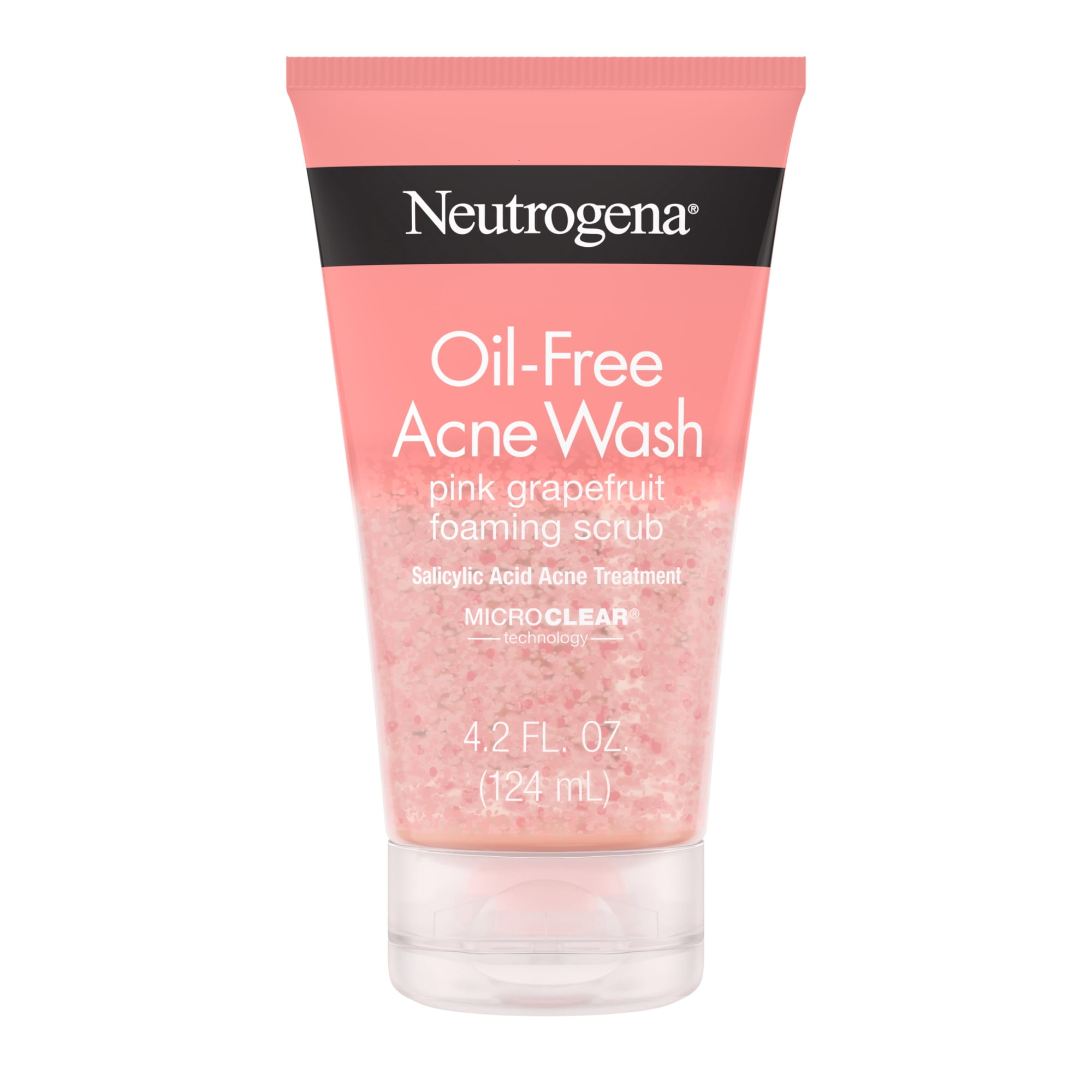 Neutrogena Oil-Free Pink Grapefruit Face Scrub, Salicylic Acid Acne Face Wash, 4.2 fl oz