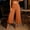 Orange, variant on Jesvior Women'S High Waisted Wide Leg Cropped Pants Casual Flowy Culottes Loose Plus Size Capris Trousers for Home Daily Outdoor