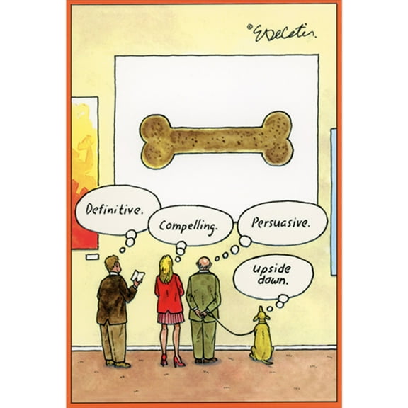 Pictura Upside Down Bone Art Dog Funny / Humorous Birthday Card