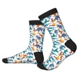 thumbnail image 2 of KLL Block Dinosaur Print Cool Socks Men's Women's Crew Socks Funny Crazy Novelty Stockings, 2 of 7