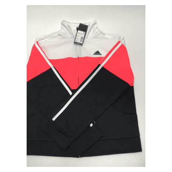 adidas Boys' Zip Front Girls Tricot Jacket ,XL/TG/EG (16)