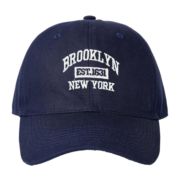 MIASHUI Men Women Classic Baseball Cap Vintage Embroidery Adjustable Trucker Hat,Navy