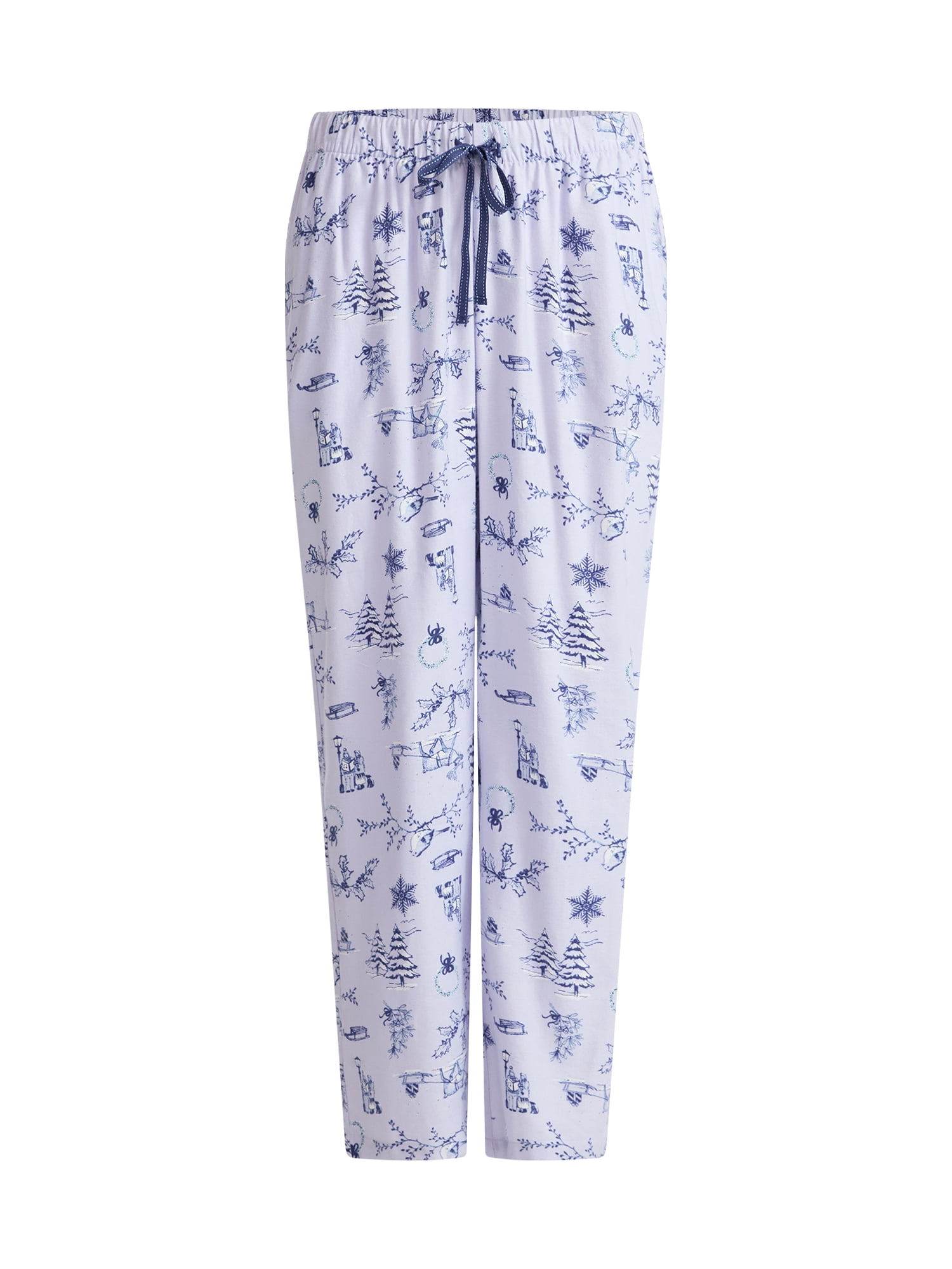 Joyspun Women's Flannel Sleep Pants, 30'' Inseam, Sizes XS-3X
