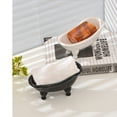 thumbnail image 4 of Ceramic Black Clawfoot Bathtub Bar Soap Dish for Bathroom Shower Decorative Soap Dish Sponge Holder Shower Bar Soap Tray Container for Bathroom, Kitchen Sink, 4 of 5