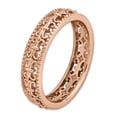 thumbnail image 3 of Sterling Silver Pink-Plated Carved Band, 3 of 6