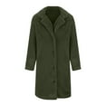 thumbnail image 5 of Atogsazn Womens Sherpa Coat Fuzzy Long Sleeve Button Down Jacket Fleece Thick Warm Winter Tops Outfit Clothes Army Green XL Fashion, 5 of 8