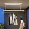 thumbnail image 4 of DUYIWAA Electric Retractable Airing Rack LED Lighting Ceiling Mount Clothes Drying Rack Adjustable Height with Remote Control, 4 of 20