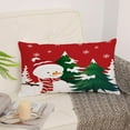 thumbnail image 6 of Set of 4 Christmas Pillow Covers 12x20 Inch Merry Christmas Pillow Cases Velvet Christmas Throw Pillow Covers Red Xmas Holiday Outdoor Couch Sofa Cushion Covers (Lumbar), 6 of 6