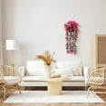 thumbnail image 3 of Flores artificiales colgantes, 2,7 pies de rosal para decoración de interiores y exteriores (rosa roja), 3 of 5