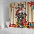 thumbnail image 4 of Merry Christmas Santa Mastiff Scarf Twinkling Lights Xmas Holiday Shower Curtain Mastiffs Dog Lover Gifts Idea Waterproof Bathroom Bathtub Curtain - 00022, 4 of 5
