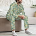 thumbnail image 7 of Picia Rabbit And Chick Pattern Men’s Long-Sleeve Sleepwear Set - Soft 2-Piece Loungewear with Pockets, Comfy PJs for Relaxing Nights-Large, 7 of 7