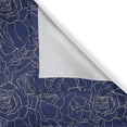 thumbnail image 6 of Ambesonne Floral Valance & Curtain, Romantic Lines Roses Pattern, 55"x24", Dark Lavender Mustard, 6 of 7