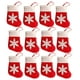 Cheers 12Pcs/Set Chaussettes de Père Noël Flocon de Neige Sac à Couverts Sac à Couverts Décor de Noël – image 2 sur 2