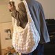thumbnail image 4 of Satchel Bolso Hombro Gran Capacidad Mano Color Enrejado Sólido Mujer Eiderdown S, 4 of 9