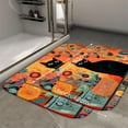 thumbnail image 6 of 1pc Black Cat with Floral Absorbent Non-Slip Bathroom Thickened Flannel Rug Decor,Soft,Quick Drying,Suitable For Indoor/outdoor Use,Bathrooms,Bedrooms,Kitchens,Terrace,Laundry Rooms,16"x24", 6 of 9