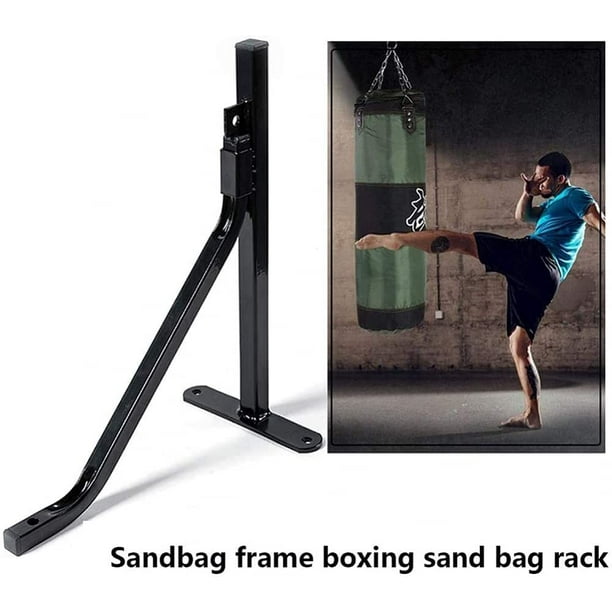 Cintre pour sac de boxe, support de sac de sable robuste sur le mur,  support de sac de frappe triangulaire avec vis de fixation complète, charge  maximale de 45 kg 