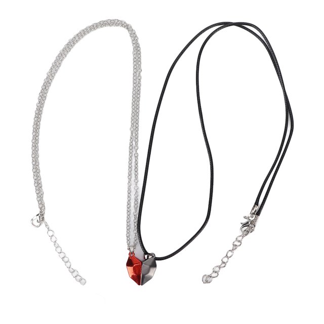 Collar para parejas Tamaño ajustable Diseño magnético En forma de corazón Mano de obra fina Collar a juego Combinación 5