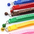 thumbnail image 3 of Flmtop Mode Chien Chiot Chaton Boucle Mignon Point Impression Cloche Réglable Collier pour Animaux Rose, 3 of 8