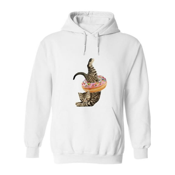 Donut Kitten Hoodie Men -SPIdeals Designs, Male 3X-Large