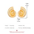 thumbnail image 4 of Pendientes de concha para mujer, pendientes de concha de oro, pendientes de concha, pendientes de playa de verano, joyería de vacaciones, regalo para niñas, 4 of 4