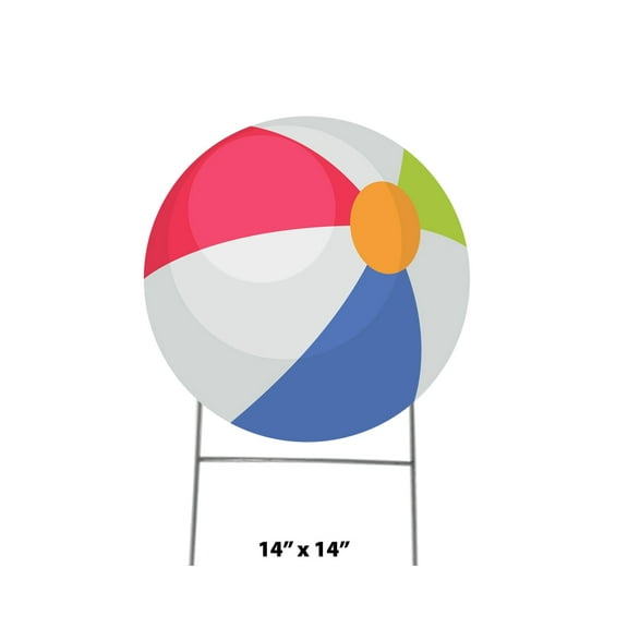 Beach Ball Yard Sign Icon