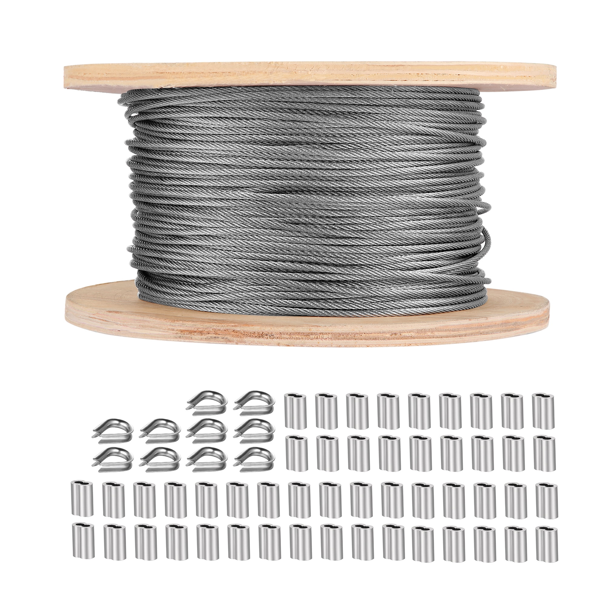 DSstyles Stainless Steel Cord, 316 Marine Grade Cable Railing Kit, Aircraft Cord and Picture