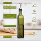 thumbnail image 2 of Dispensador de aceite de oliva de vidrio de 17 oz - Aceitera y vinagrera verde de 500 ml con vertedor y embudo - Decantador de aceite de oliva para cocina, 2 of 6