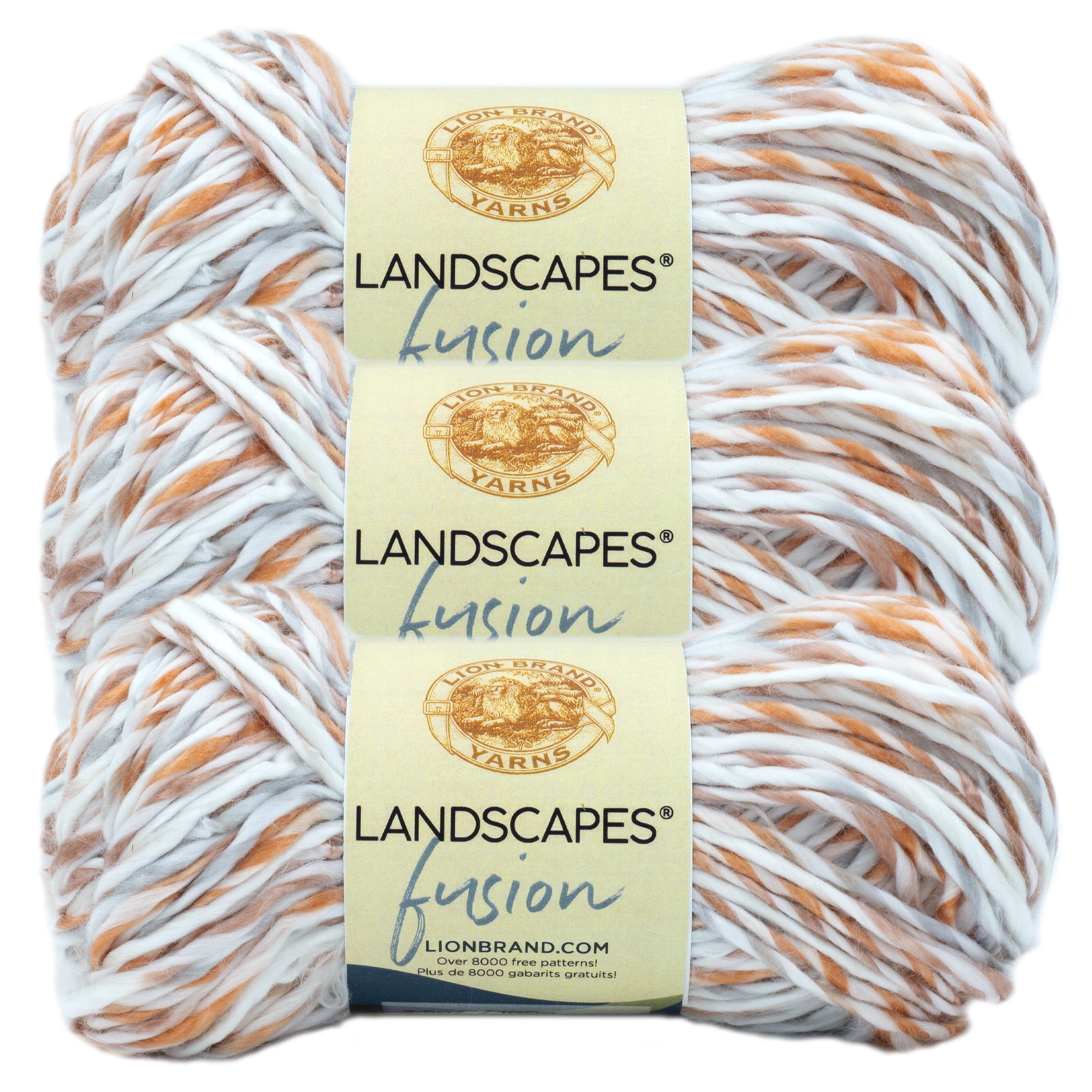 Lion Brand Yarn Landscapes Fusion Flushing Meadows Variegated Roving