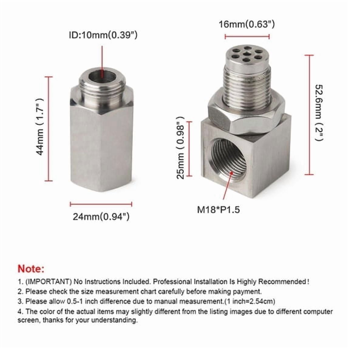1 PC Oxygen Spacer Engine Light Adapter Bug Catalytic Converter Fix Check,Converter Automotive Accessories catalytic