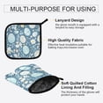 thumbnail image 3 of Yayeee Oven Mitts and Pot Holder Set of 2 Heat Resistant Kitchen Gloves Baking Hot Pad, Easter Eggs, 3 of 5