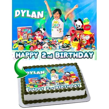 Ryan ToysReview - Edible Cake Topper - 11.7 x 17.5 Inches 1/2 Sheet rectangular