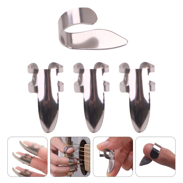 BESTYASH 1Jgo Plectro Ajustable Para En Acero Inoxidable Accesorios Para Guitarra
