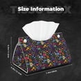thumbnail image 6 of Lsque Flowers And Birds Printed Long Tissue Box Cover Holder, Facial Paper Organizer Dispenser,Triangle with Bottom Belt, PVC Leather Decorative Organizer, 6 of 9