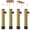 Gold, variant on Pintuson Adjustable Table Leg Extenders with Anti-Wobble Design, Gold Steel Risers for Straight & Bent Legs, 4 Pack