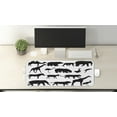 thumbnail image 2 of Animal Computer Mouse Pad, Wildlife Creatures Aligned on a Plain Background Tropic Lifestyle, Rectangle Non-Slip Rubber Mousepad Large, 31" x 12" Gaming Size, Charcoal Grey White, by Ambesonne, 2 of 2