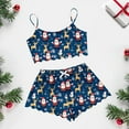 thumbnail image 5 of cocolona Womens Christmas Pajamas Print Cami Tops and Shorts Pajama Set Lightweight Comfy 2 Piece Lounge Outfits Sleepwear, 5 of 6