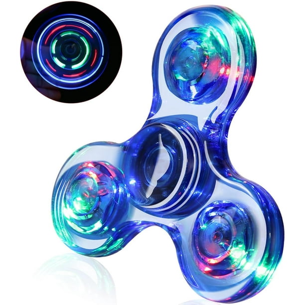 LED Fidget Spinners, Light Up Sensory Fidgets Toys for Kids, Glow in The Dark Toy for Kid 4-8-12, ADHD Anxiety Stress Relief Toys for Adults, Easter School Classroom Exchange Gifts for Kids