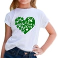 thumbnail image 4 of JIAYUE St Patricks Day Tops For Unisex Kids Boys Girls Cartoon Print Short Sleeve Round Neck Pull-On Lightweight T Shirt Tops For Kids Seasonal Comfortable Layering Shirts, 4 of 5